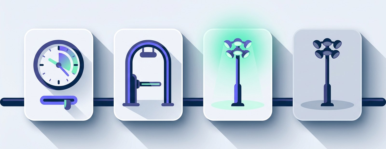Four moments: the booked hour, the gate, the lights on, the lights off